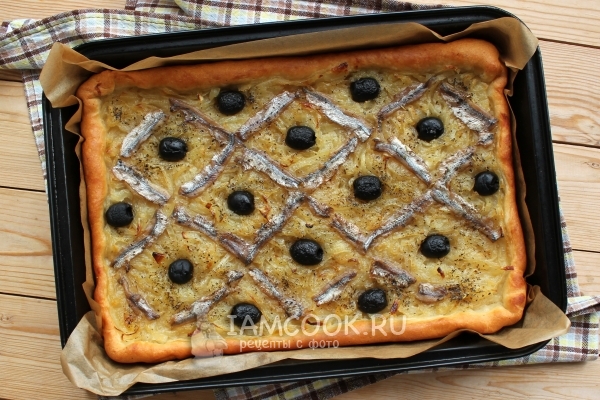 Рецепт лукового пирога писсаладьер / Pissaladiere