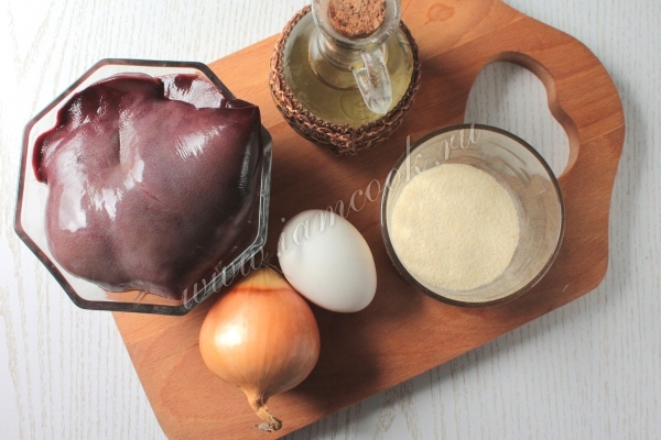 Ингредиенты для печеночных котлет