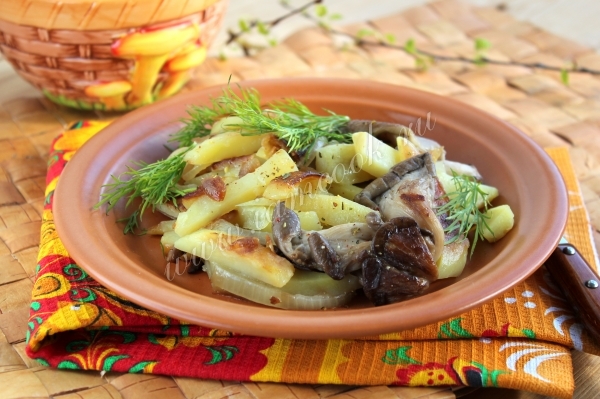 Рецепт вешенок жареных с картошкой