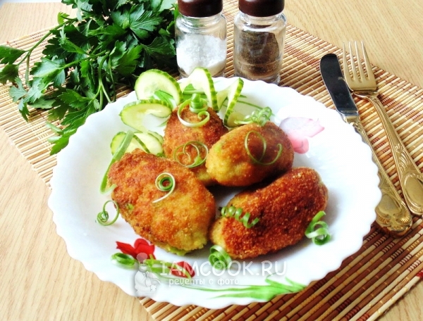 Фото зраз из рыбы с зеленым горошком