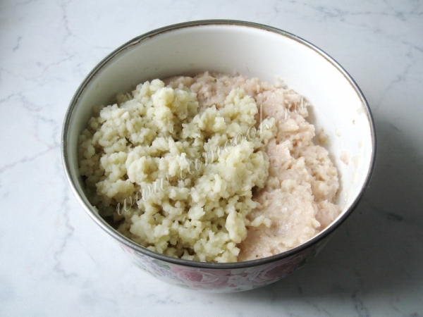 Капуста измельченная с фаршем