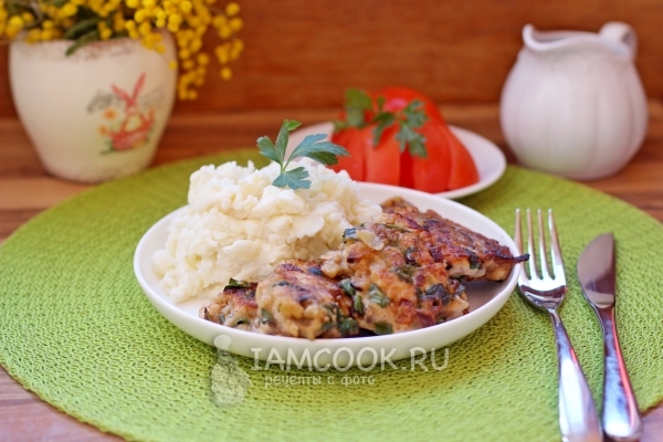 Рецепт рубленых курино-грибных котлет