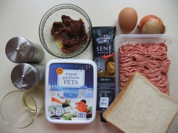 Ингредиенты для котлет по гречески