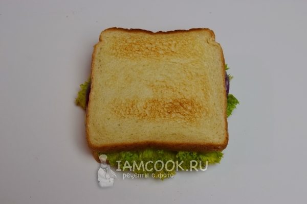 Накрыть бутерброд хлебом