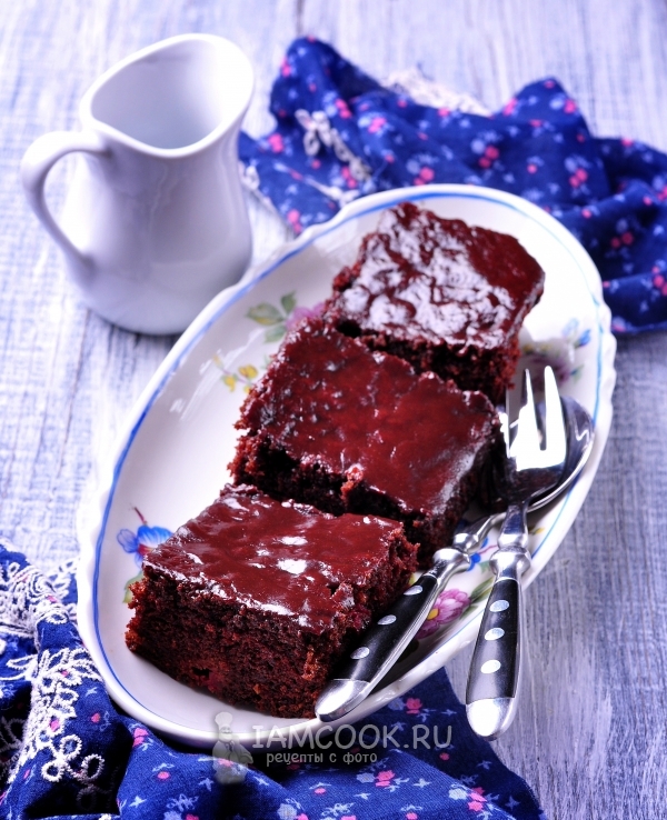 Фото брауни с клюквой и какао