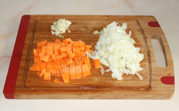 Овощи для тушения утки кусочками