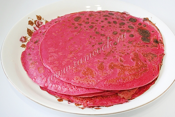 Блины из свеклы