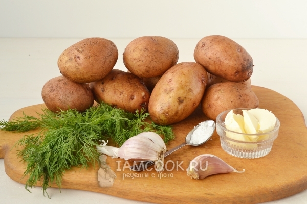 Ингредиенты для запекания картошки с чесноком