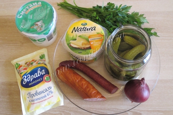 Ингредиенты для баварского салата