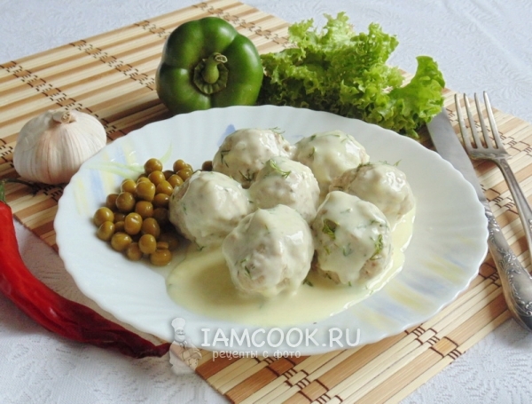 Фото тефтелей в сырном соусе