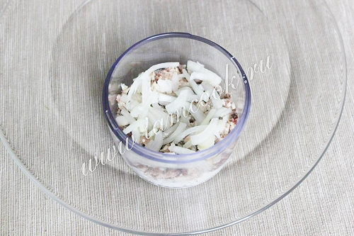 салат мимоза слой 2