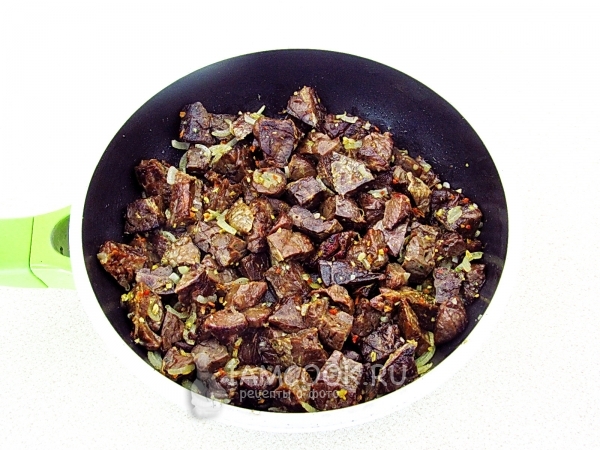 Обжарка легкого с луком