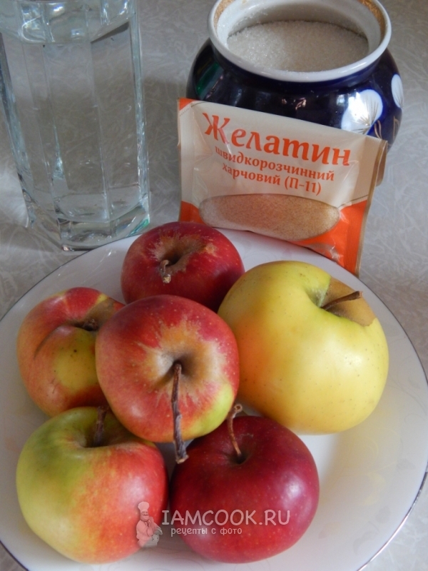 Ингредиенты для желе из яблок