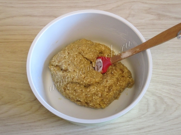 Тесто для печенья с кунжутом