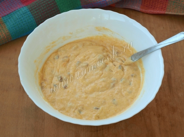 Тыквенное тесто для кексов