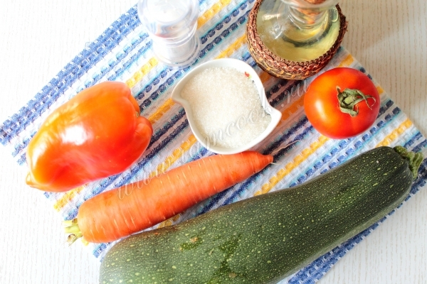 Ингредиенты для аджики из кабачков на зиму