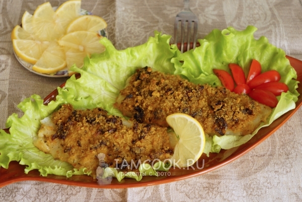 Фото палтуса под хрустящей корочкой