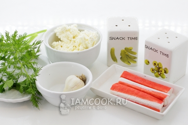 Ингредиенты для фаршированных крабовых палочек