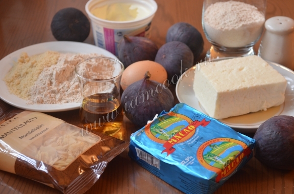 Ингредиенты дял пирога с инжиром