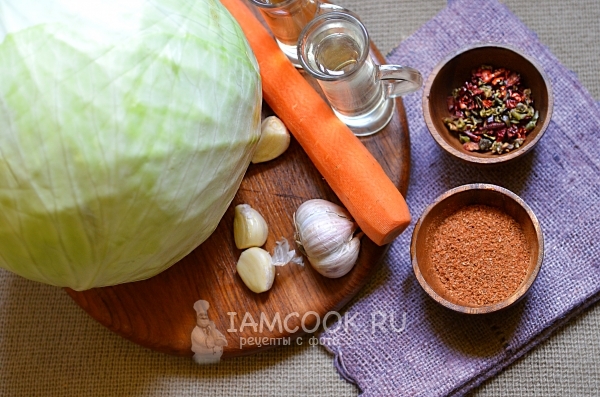 Ингредиенты для капусты по корейски