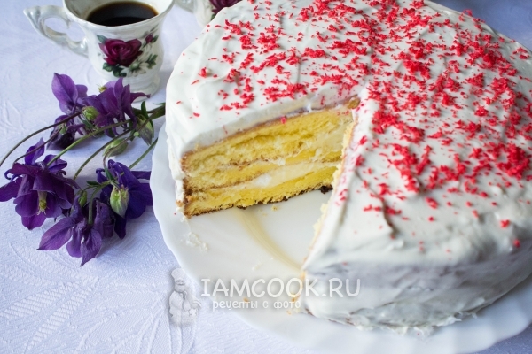 Рецепт бисквитного торта со сметанным кремом
