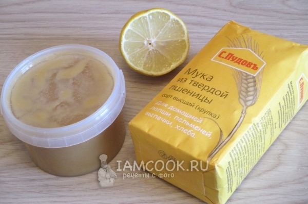 Ингредиенты для медового печенья Мостачоли