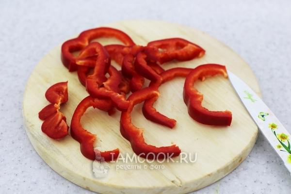 Болгарский перец порезанный