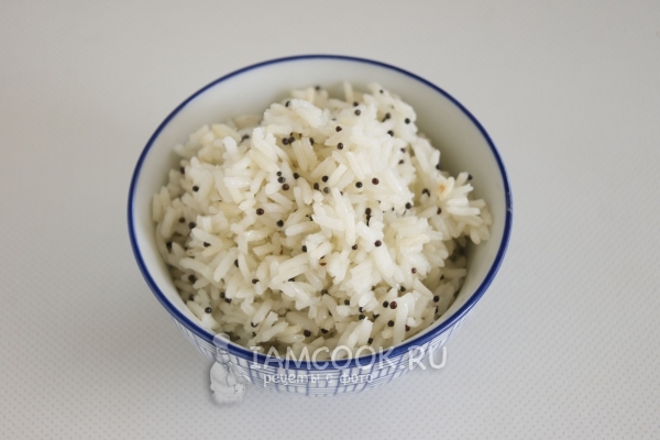 Рецепт рассыпчатого риса с семенами черной горчицы