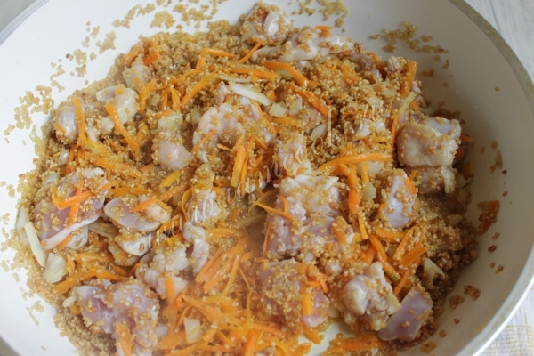 Булгур с мясом и овощами