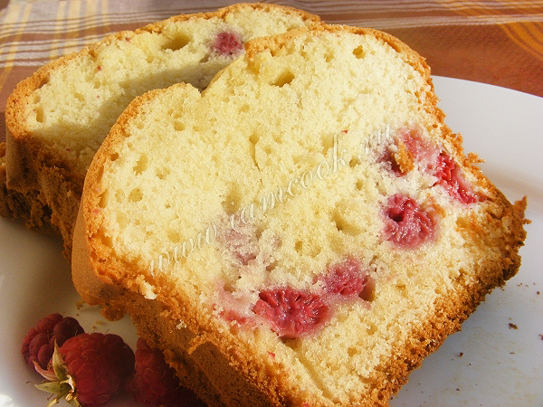 Рецепт малинового кекса