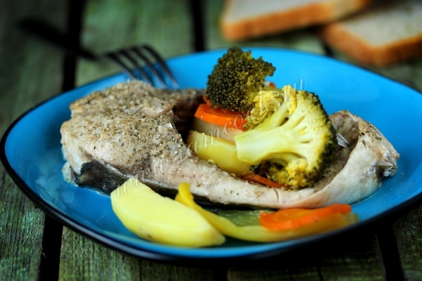 Рецепт толстолобика на пару с овощами