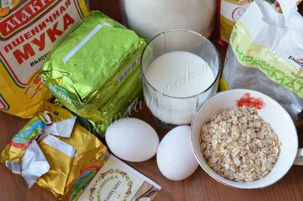 Ингредиенты для мраморной запеканки из творога