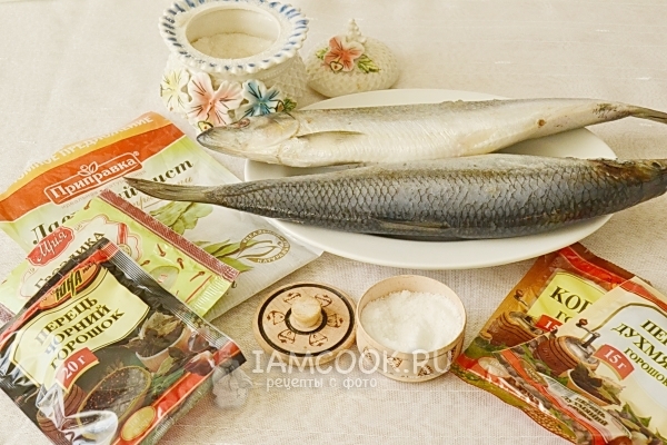 Ингредиенты для селедки в домашних условиях