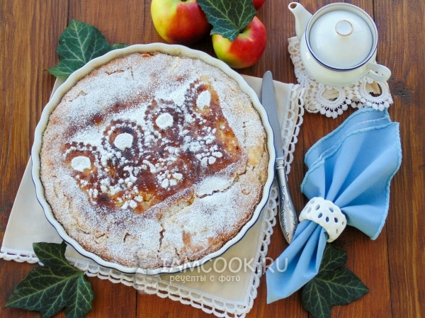 Готовая шарлотка без яиц