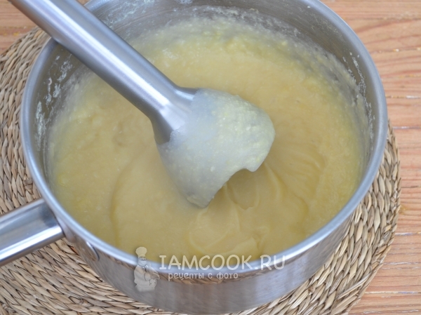 Пюрировать блендером горох