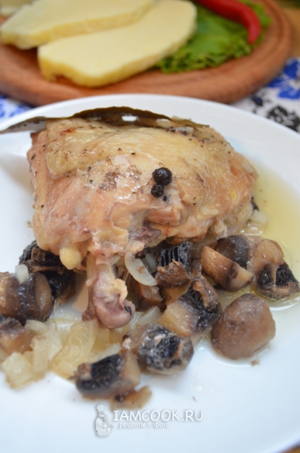 Рецепт курицы с шампиньонами в мультиварке