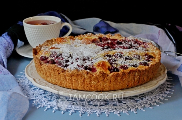 Рецепт пирога с творогом и ягодами