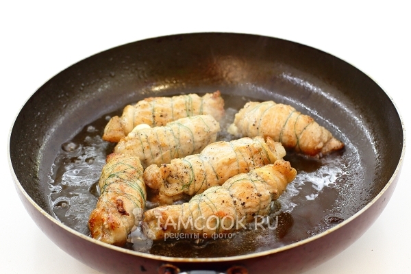 Пожарить рулетики