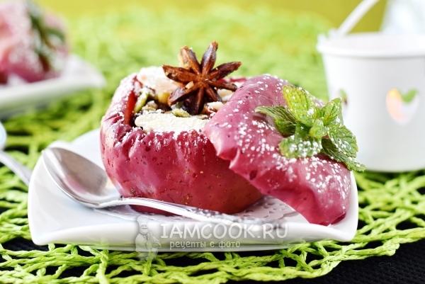 Фото печеных яблок в микроволновке