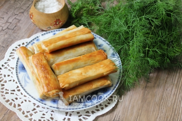 Фото пирожков-сигар с творогом