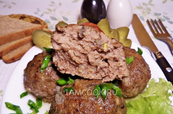 Рецепт котлет с грибами в духовке
