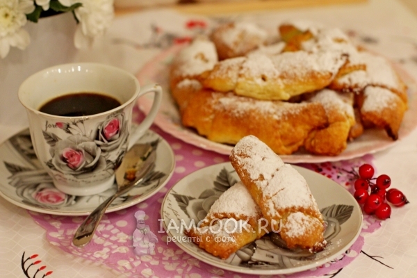 Рецепт рогаликов из творожного теста с мармеладом