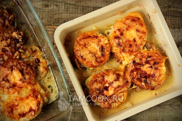 Рецепт мяса по-французски с ананасами