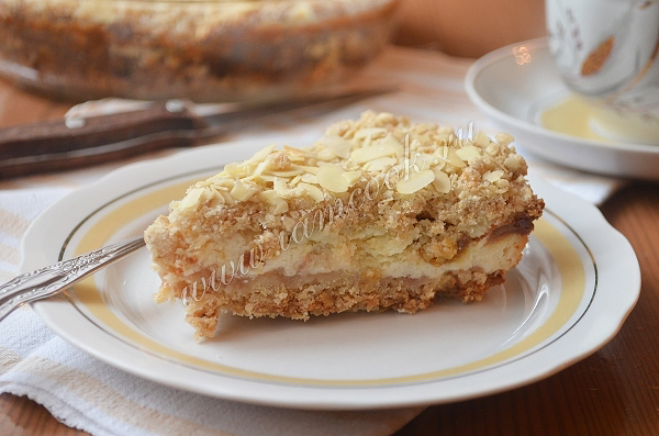 Овсяный пирог с яблоком