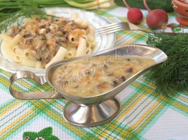 Готовим подливу из шампиньонов