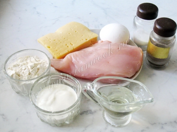 Ингредиенты для отбивных из куриных грудок