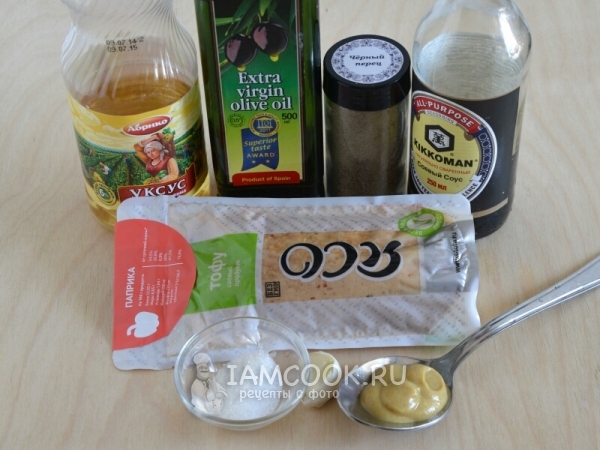 Ингредиенты для вегетарианского соуса из тофу