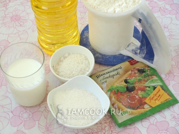 Ингредиенты для теста для пирожков на кефире