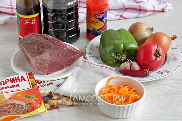 Ингредиенты для мяса по-тайски