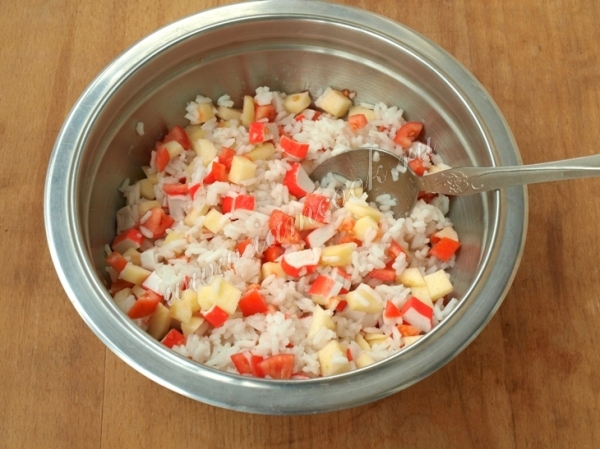 Соединить с рисом